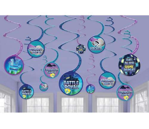 Fortnite Battle Royal Hanging Swirl Decorations